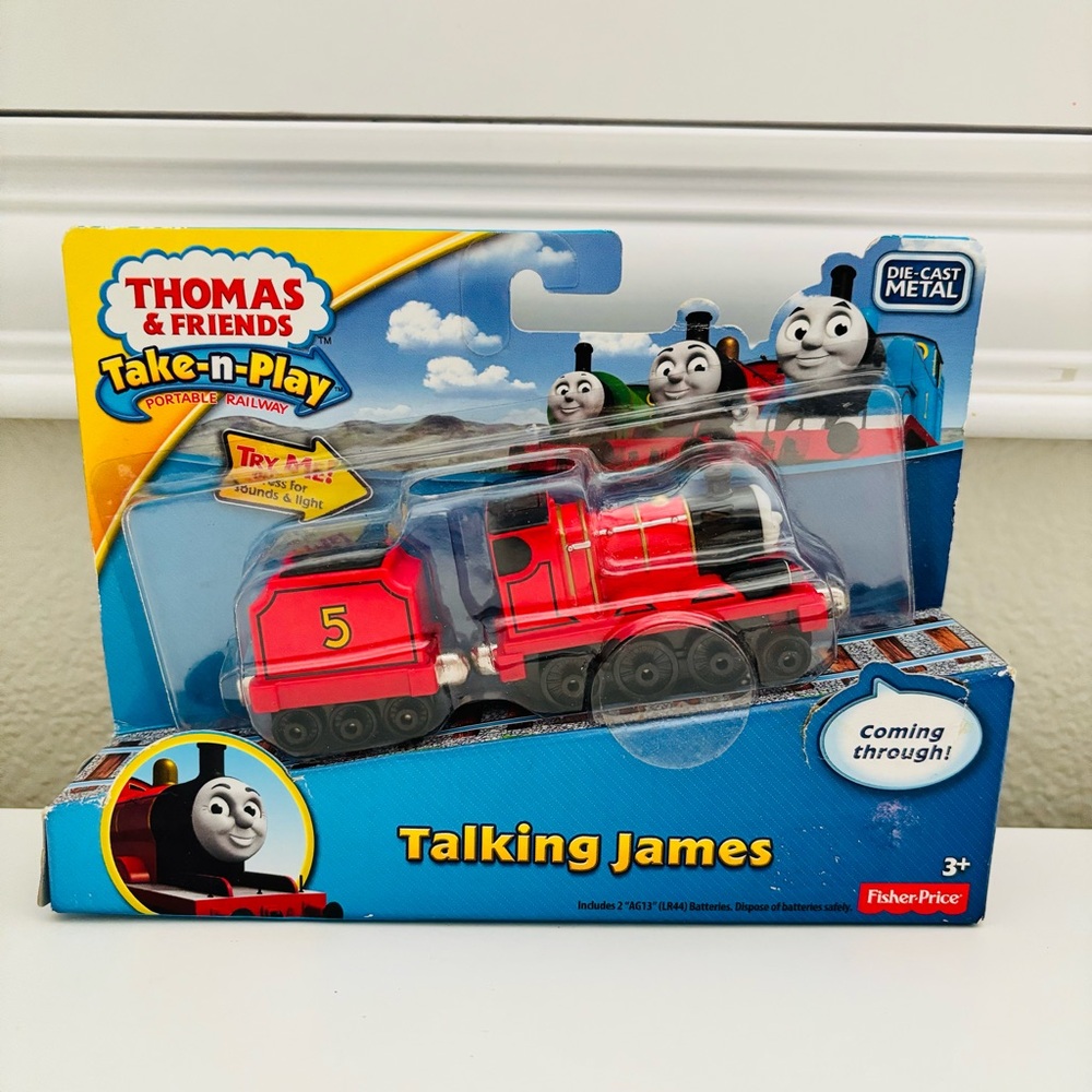 TALKING JAMES - Thomas Take N Play Toy Train Metal Diecast Engine Rare
